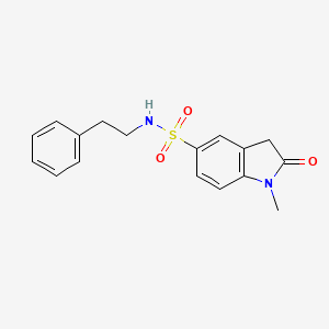 molecular formula C17H18N2O3S B3748099 1-methyl-2-oxo-N-(2-phenylethyl)indoline-5-sulfonamide 