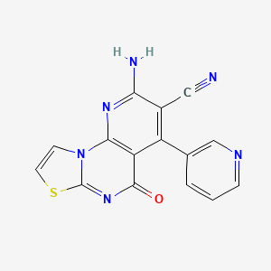 molecular formula C15H8N6OS B3748103 2-amino-5-oxo-4-pyridin-3-yl-5H-pyrido[3,2-e][1,3]thiazolo[3,2-a]pyrimidine-3-carbonitrile 