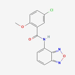 molecular formula C14H10ClN3O3 B3748126 N-2,1,3-benzoxadiazol-4-yl-5-chloro-2-methoxybenzamide 