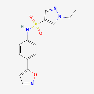molecular formula C14H14N4O3S B3748158 1-ethyl-N-(4-isoxazol-5-ylphenyl)-1H-pyrazole-4-sulfonamide 