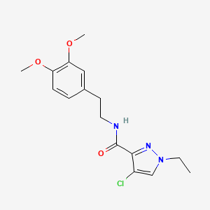 molecular formula C16H20ClN3O3 B3748168 4-chloro-N-[2-(3,4-dimethoxyphenyl)ethyl]-1-ethyl-1H-pyrazole-3-carboxamide 