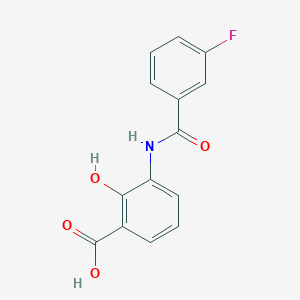 molecular formula C14H10FNO4 B3748172 3-[(3-fluorobenzoyl)amino]-2-hydroxybenzoic acid 