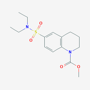 molecular formula C15H22N2O4S B3748183 methyl 6-[(diethylamino)sulfonyl]-3,4-dihydroquinoline-1(2H)-carboxylate 