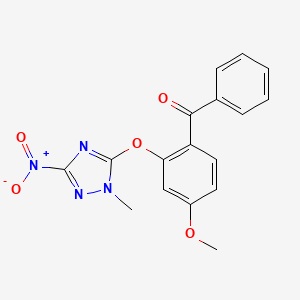 molecular formula C17H14N4O5 B3748200 {4-methoxy-2-[(1-methyl-3-nitro-1H-1,2,4-triazol-5-yl)oxy]phenyl}(phenyl)methanone 