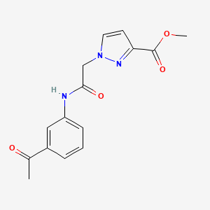molecular formula C15H15N3O4 B3748208 methyl 1-{2-[(3-acetylphenyl)amino]-2-oxoethyl}-1H-pyrazole-3-carboxylate 