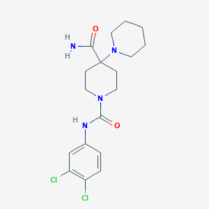 molecular formula C18H24Cl2N4O2 B3748218 N~1~'-(3,4-dichlorophenyl)-1,4'-bipiperidine-1',4'-dicarboxamide 