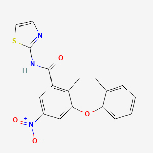 3-nitro-N-1,3-thiazol-2-yldibenzo[b,f]oxepine-1-carboxamide