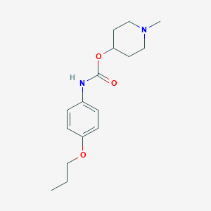molecular formula C16H24N2O3 B374824 (1-methylpiperidin-4-yl) N-(4-propoxyphenyl)carbamate 