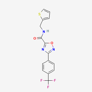 molecular formula C15H10F3N3O2S B3748240 N-(2-thienylmethyl)-3-[4-(trifluoromethyl)phenyl]-1,2,4-oxadiazole-5-carboxamide 