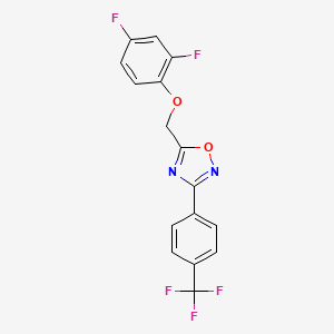 molecular formula C16H9F5N2O2 B3748245 5-[(2,4-difluorophenoxy)methyl]-3-[4-(trifluoromethyl)phenyl]-1,2,4-oxadiazole 