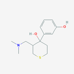 molecular formula C14H21NO2S B374825 3-[(dimethylamino)methyl]-4-(3-hydroxyphenyl)tetrahydro-2H-thiopyran-4-ol 