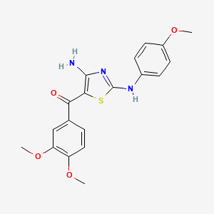 molecular formula C19H19N3O4S B3748257 {4-amino-2-[(4-methoxyphenyl)amino]-1,3-thiazol-5-yl}(3,4-dimethoxyphenyl)methanone 