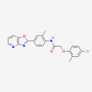 molecular formula C22H18ClN3O3 B3748264 2-(4-chloro-2-methylphenoxy)-N-(2-methyl-4-[1,3]oxazolo[4,5-b]pyridin-2-ylphenyl)acetamide 