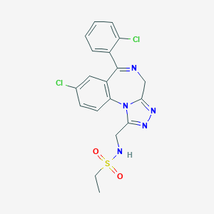 N-{[8-chloro-6-(2-chlorophenyl)-4H-[1,2,4]triazolo[4,3-a][1,4]benzodiazepin-1-yl]methyl}ethanesulfonamide