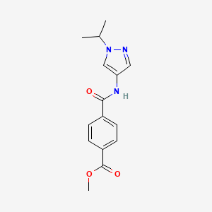 molecular formula C15H17N3O3 B3748291 methyl 4-{[(1-isopropyl-1H-pyrazol-4-yl)amino]carbonyl}benzoate 