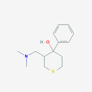 molecular formula C14H21NOS B374831 3-[(Dimethylamino)methyl]-4-phenylthian-4-ol 