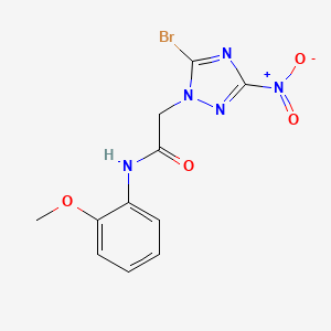 molecular formula C11H10BrN5O4 B3748311 2-(5-bromo-3-nitro-1H-1,2,4-triazol-1-yl)-N-(2-methoxyphenyl)acetamide 