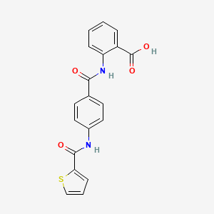 molecular formula C19H14N2O4S B3748365 2-({4-[(2-thienylcarbonyl)amino]benzoyl}amino)benzoic acid 