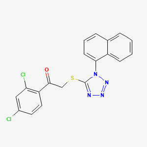 molecular formula C19H12Cl2N4OS B3748381 1-(2,4-dichlorophenyl)-2-{[1-(1-naphthyl)-1H-tetrazol-5-yl]thio}ethanone 