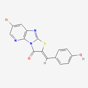 molecular formula C15H8BrN3O2S B3748385 7-bromo-2-(4-hydroxybenzylidene)[1,3]thiazolo[2',3':2,3]imidazo[4,5-b]pyridin-3(2H)-one 