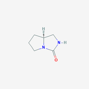 molecular formula C6H10N2O B037484 (S)-hexahydro-3H-pyrrolo[1,2-c]imidazol-3-one CAS No. 122481-21-4