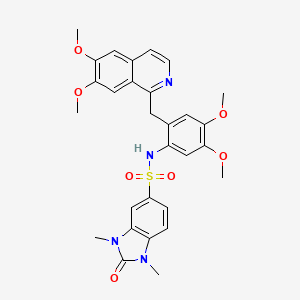 N-{2-[(6,7-dimethoxy-1-isoquinolinyl)methyl]-4,5-dimethoxyphenyl}-1,3-dimethyl-2-oxo-2,3-dihydro-1H-benzimidazole-5-sulfonamide