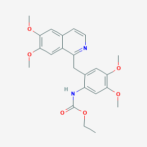molecular formula C23H26N2O6 B3748422 ethyl {2-[(6,7-dimethoxy-1-isoquinolinyl)methyl]-4,5-dimethoxyphenyl}carbamate 