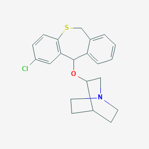 molecular formula C21H22ClNOS B374843 3-[(2-Chloro-6,11-dihydrobenzo[c][1]benzothiepin-11-yl)oxy]-1-azabicyclo[2.2.2]octane 