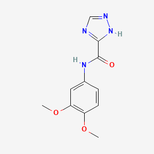 molecular formula C11H12N4O3 B3748455 N-(3,4-dimethoxyphenyl)-1H-1,2,4-triazole-3-carboxamide 