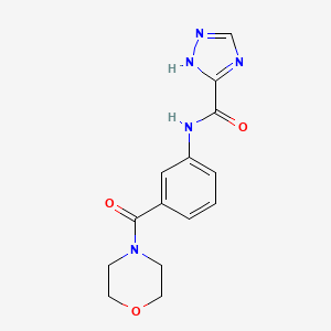 molecular formula C14H15N5O3 B3748463 N-[3-(4-morpholinylcarbonyl)phenyl]-1H-1,2,4-triazole-3-carboxamide 