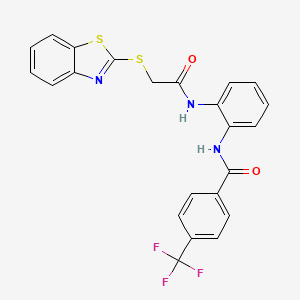 N-(2-{[(1,3-benzothiazol-2-ylthio)acetyl]amino}phenyl)-4-(trifluoromethyl)benzamide