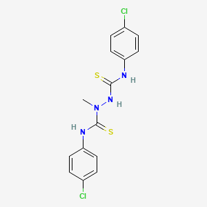 molecular formula C15H14Cl2N4S2 B3748503 N,N'-bis(4-chlorophenyl)-1-methyl-1,2-hydrazinedicarbothioamide 