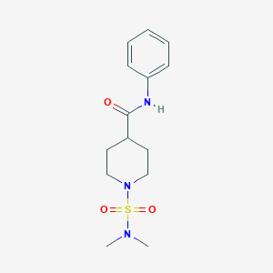 molecular formula C14H21N3O3S B3748526 1-[(dimethylamino)sulfonyl]-N-phenyl-4-piperidinecarboxamide 