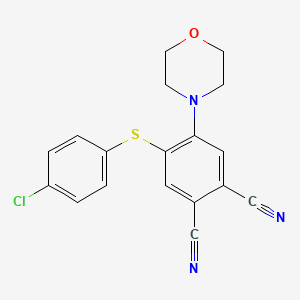 molecular formula C18H14ClN3OS B3748546 4-[(4-chlorophenyl)thio]-5-(4-morpholinyl)phthalonitrile 