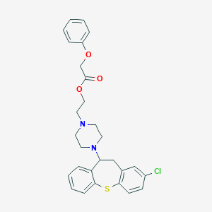 molecular formula C28H29ClN2O3S B374855 2-[4-(2-Chloro-10,11-dihydrodibenzo[b,f]thiepin-10-yl)-1-piperazinyl]ethyl phenoxyacetate 