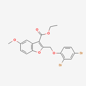 molecular formula C19H16Br2O5 B3748566 ethyl 2-[(2,4-dibromophenoxy)methyl]-5-methoxy-1-benzofuran-3-carboxylate 