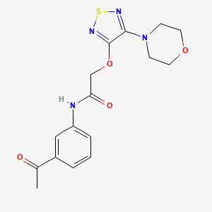 molecular formula C16H18N4O4S B3748578 N-(3-acetylphenyl)-2-[(4-morpholin-4-yl-1,2,5-thiadiazol-3-yl)oxy]acetamide 