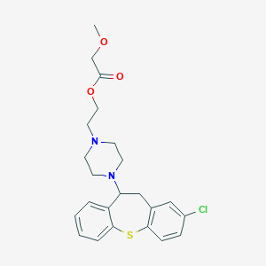 molecular formula C23H27ClN2O3S B374859 2-[4-(2-Chloro-10,11-dihydrodibenzo[b,f]thiepin-10-yl)-1-piperazinyl]ethyl methoxyacetate 