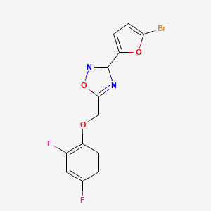 3-(5-bromo-2-furyl)-5-[(2,4-difluorophenoxy)methyl]-1,2,4-oxadiazole
