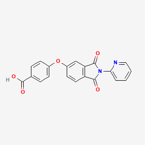 molecular formula C20H12N2O5 B3748614 4-{[1,3-dioxo-2-(2-pyridinyl)-2,3-dihydro-1H-isoindol-5-yl]oxy}benzoic acid 