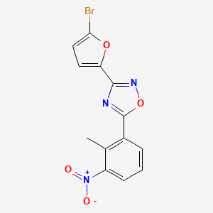 molecular formula C13H8BrN3O4 B3748626 3-(5-bromo-2-furyl)-5-(2-methyl-3-nitrophenyl)-1,2,4-oxadiazole 