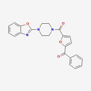 molecular formula C23H19N3O4 B3748642 (5-{[4-(1,3-benzoxazol-2-yl)piperazin-1-yl]carbonyl}-2-furyl)(phenyl)methanone 