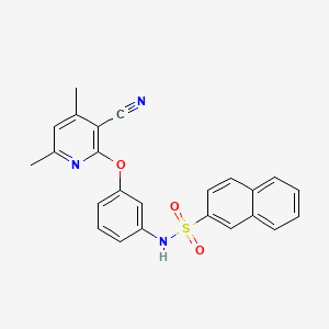 N-{3-[(3-cyano-4,6-dimethylpyridin-2-yl)oxy]phenyl}naphthalene-2-sulfonamide