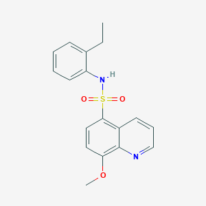 molecular formula C18H18N2O3S B3748703 N-(2-ethylphenyl)-8-methoxyquinoline-5-sulfonamide 