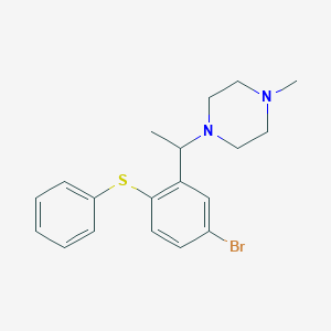 molecular formula C19H23BrN2S B374871 1-[1-(5-Bromo-2-phenylsulfanylphenyl)ethyl]-4-methylpiperazine 