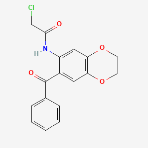 N-(7-benzoyl-2,3-dihydro-1,4-benzodioxin-6-yl)-2-chloroacetamide