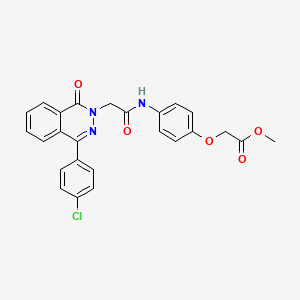 molecular formula C25H20ClN3O5 B3748736 methyl [4-({[4-(4-chlorophenyl)-1-oxophthalazin-2(1H)-yl]acetyl}amino)phenoxy]acetate 