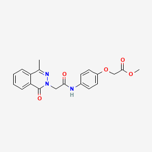 molecular formula C20H19N3O5 B3748739 methyl (4-{[(4-methyl-1-oxophthalazin-2(1H)-yl)acetyl]amino}phenoxy)acetate 
