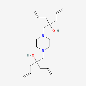 molecular formula C20H34N2O2 B3748757 4,4'-[1,4-piperazinediylbis(methylene)]bis(1,6-heptadien-4-ol) 