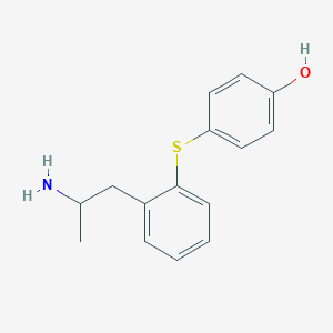 molecular formula C15H17NOS B374876 4-[2-(2-Aminopropyl)phenyl]sulfanylphenol 